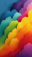 Vibrant layered colors creating a striking abstract design in a dynamic composition of shapes and hues photo
