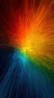 Dynamic burst of color creating a vivid rainbow spectrum with vibrant hues blending seamlessly in abstract design photo