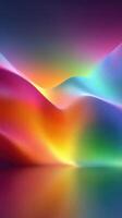 Vibrant abstract landscape with flowing gradients and bright colors reflecting artistic expression photo