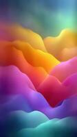 Colorful abstract waves create a vibrant landscape of hues blending together in a captivating display of art photo