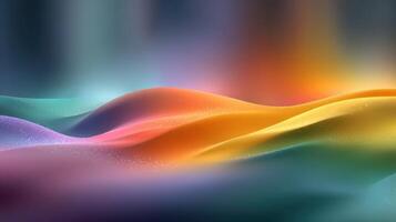 Colorful abstract waves create a mesmerizing visual experience in a digital landscape photo