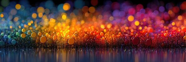 Vibrant display of colorful bokeh lights creating a mesmerizing atmosphere during nighttime photo