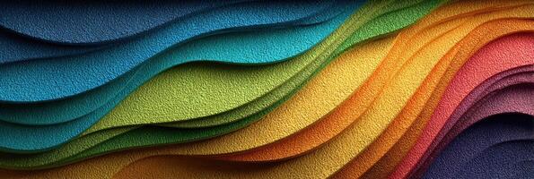 Vibrant waves of color creatively layered to showcase textures and depth in an abstract design photo