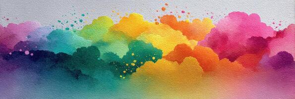 Colorful abstract watercolor painting with vibrant hues blending together in a dynamic display of creativity photo