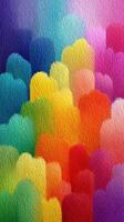Vibrant abstract painting with blended colors creating a dreamy atmosphere in soft hues photo