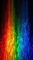 Vibrant colors blend in a digital artwork showcasing a spectrum of light over a dark background photo