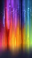 Colorful vertical lines create a vibrant abstract background with a glowing effect in a digital art piece photo