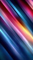 Colorful abstract design featuring vibrant diagonal lines in shades of blue, pink, and orange creating a dynamic visual effect photo