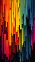 Colorful abstract design with vertical bars creating a vibrant spectrum of hues and textures photo