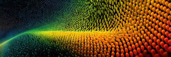 Colorful abstract pattern showcasing vibrant gradients in a fluid motion, resembling waves in a digital landscape photo