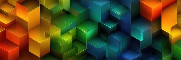 Colorful abstract cubes create a vibrant and dynamic pattern in a modern digital art piece photo