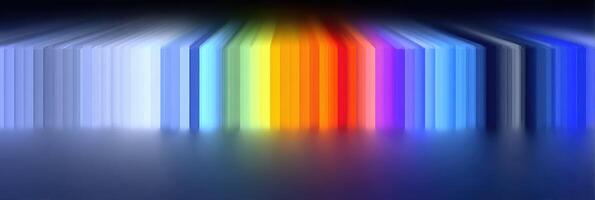 Vibrant color spectrum displayed with smooth gradient transitions during a nighttime art installation photo
