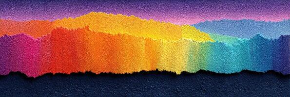 Vibrant abstract landscape artwork featuring gradient colors and textured layers in a serene composition photo