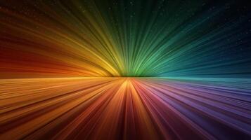 Colorful rays of light spreading out from a central point create a stunning gradient effect photo