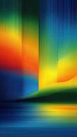 Vibrant abstract landscape with bold colors creating a dynamic visual experience during twilight hours photo