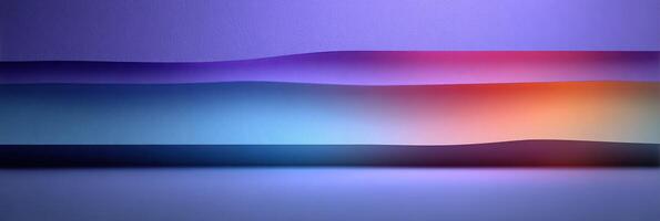 Colorful gradients blend harmoniously in an abstract landscape at dusk, creating a serene atmosphere photo
