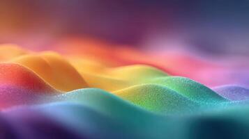 Vibrant colors blend beautifully in flowing patterns of abstract waves during a serene twilight hour photo