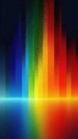 Colorful spectrum reflection on a textured surface during a nighttime display of light and movement photo