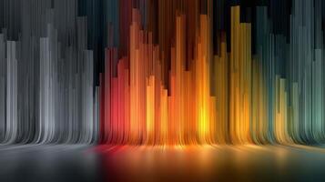 Vibrant abstract landscape with gradient colors showcasing movement and depth in modern art representation photo