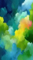 Colorful abstract clouds blend together in vibrant hues creating a dreamy landscape of texture and depth photo