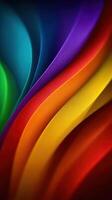Colorful waves of vibrant hues undulating in a smooth abstract pattern showcasing a spectrum of shades in a dynamic arrangement photo