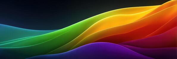 Bright colorful waves creating a vibrant abstract background design in shades of green, yellow, red, and purple photo