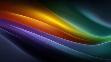 Colorful abstract wave patterns flowing smoothly in soft gradients of light and shadow photo