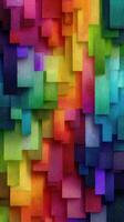 Vibrant abstract pattern with textured squares in various colors showcasing depth and brightness photo