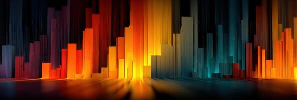 Colorful abstract vertical bars create an eye-catching backdrop in a vibrant digital artwork photo