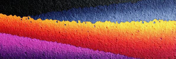 Vibrant abstract artwork featuring horizontal layers of color blending in a striking gradient photo