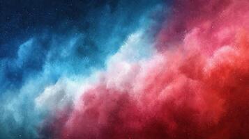 Colorful abstract cloud formation with blue, pink, and white hues creating a dynamic atmosphere at twilight photo