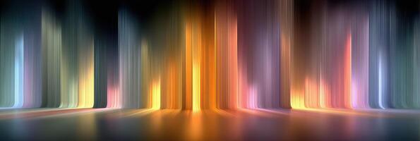 Vibrant display of colors creating a mesmerizing light effect in a dark setting photo