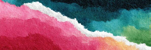 Vibrant watercolor abstract painting showcasing layers of color blends in various shades and textures photo