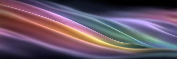Colorful waves of light creating a mesmerizing abstract visual effect in a dark background at night photo