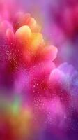 Colorful abstract floral design showcasing vibrant hues and soft textures in a dreamy background photo
