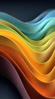 Vibrant waves of color form a dynamic pattern on a dark background creating a stunning visual experience photo