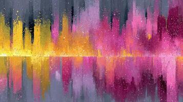 Vibrant abstract art showcasing colorful patterns and reflections in a modern design photo