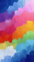 Colorful abstract painting with vibrant hues blending in a harmonious display photo