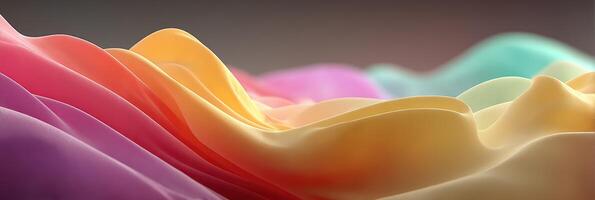 Colorful waves of fabric create a vibrant abstract composition highlighting the beauty of motion and texture photo