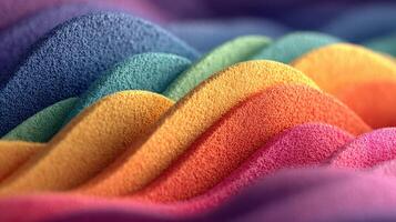 Colorful textured waves create a vibrant visual display in a dynamic abstract arrangement photo