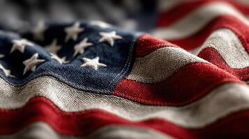 Stars and stripes waving in gentle breeze during daylight hours showcasing national pride photo