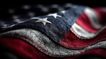 Stars and stripes beautifully layered in fabric showcasing texture and vibrancy of national pride photo