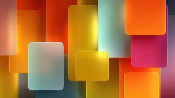 Vibrant arrangement of colorful translucent panels in a modern design setting photo