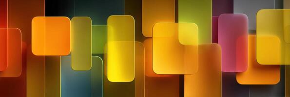 Colorful geometric shapes create an abstract pattern in vibrant hues suitable for modern decor photo