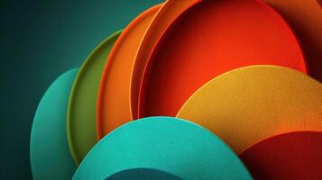 Vibrant arrangement of colorful circular shapes showcasing modern design in abstract form photo