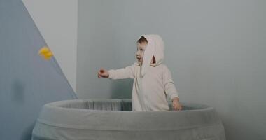 Charming of adorable babies in bunny costumes, showcasing joy video