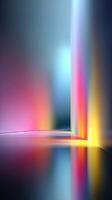 Colorful reflections create a mesmerizing atmosphere in a modern interior space with soft lighting photo
