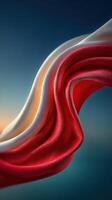 Flowing fabric captures the light of dawn with vibrant colors and smooth textures in a serene atmosphere photo