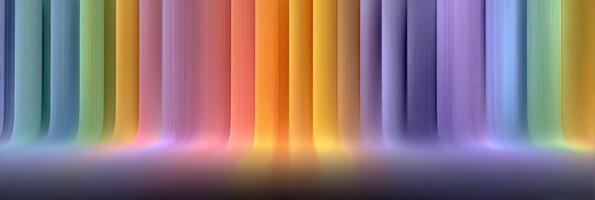 Colorful light display creating a vibrant abstract background in a modern art setting photo