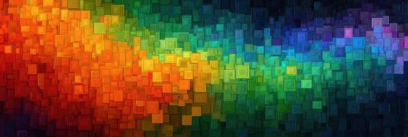 Vibrant abstract pattern showcasing colorful squares blending beautifully in a gradient during a creative art session photo